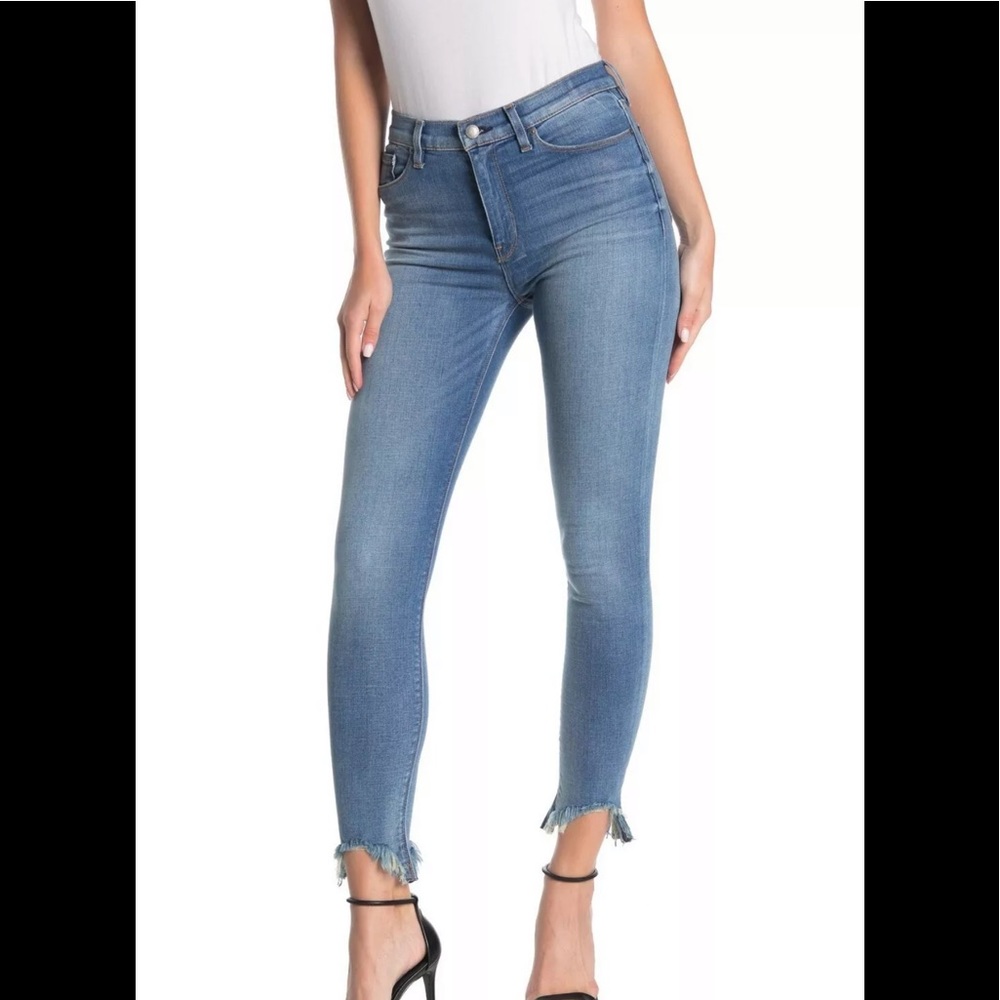 HUDSON Jeans Super Skinny High Waist Rough Hem 27